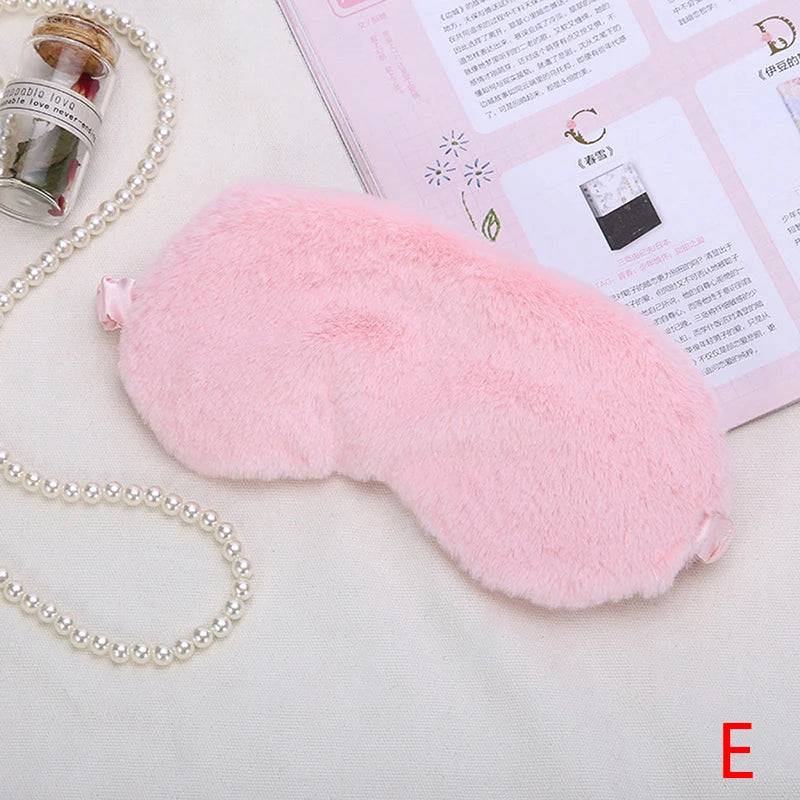 1Pc Sleeping Mask Sleeping Blindfold Soft Plush Eye Masks Cute Love Cloud Eye Cover Plush Mask Eyepatch Nap Health Eye Cover