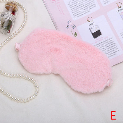 1Pc Sleeping Mask Sleeping Blindfold Soft Plush Eye Masks Cute Love Cloud Eye Cover Plush Mask Eyepatch Nap Health Eye Cover