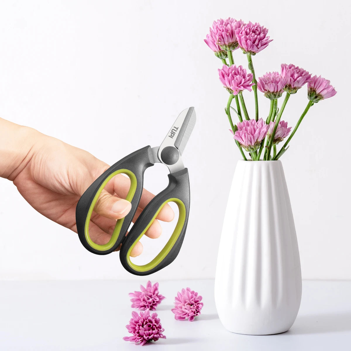 Gardening Scissors Pruning Shears, Florist Snips for Plants Flowers, Stainless Steel Blade, Grafting Trimming Tool for Garden