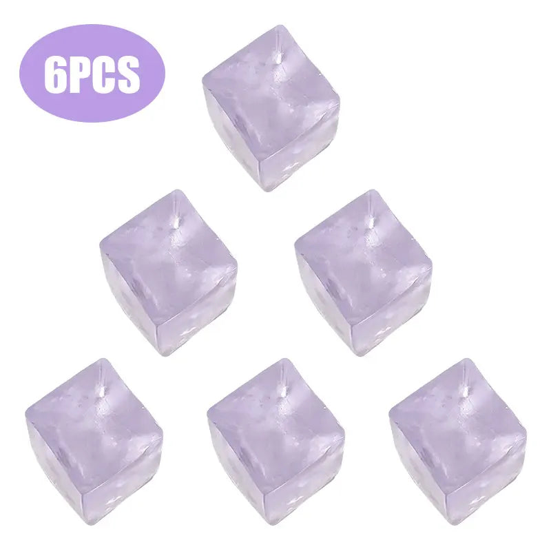 3/4.5/5.5CM Ice Cube Squishy Toy Stress Relieving Soft Touch Slow Rebound Stretch Squeeze Snowflake Ice Cube Xmas Gift for Adult