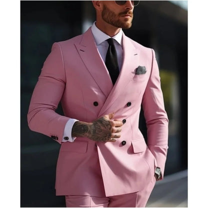 Men's Wedding Tuxedo Suit Formal Sparkling Orange Burnt 2-Piece Suit with Metal Button Trabajo Daily Wear