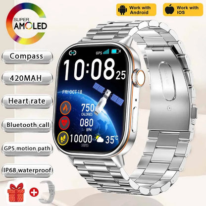 Newly Built-in GPS Sports Fitness Pilates Smart watch Women Fashion Precise Positioning 5ATM Waterproof Bluetooth Call Bracelets