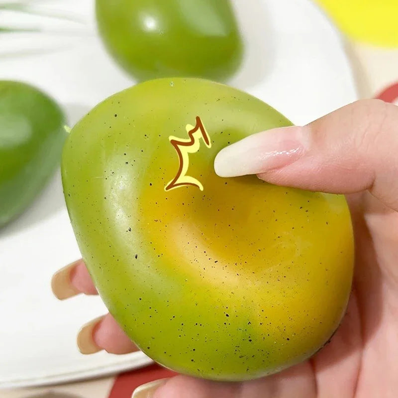 Squishy Toy Color Changing Mango Artificial Mango Pinching Toy Rebound Stress Release Toy Decompression Toy Creative Gifts
