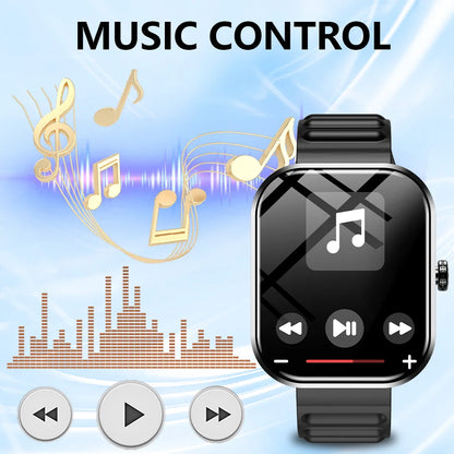 LAXASFIT 2026 Smart Watch Men's Full Touchscreen Bluetooth Call Sports Fitness Tracking Smart Wristwatch Women's Watch