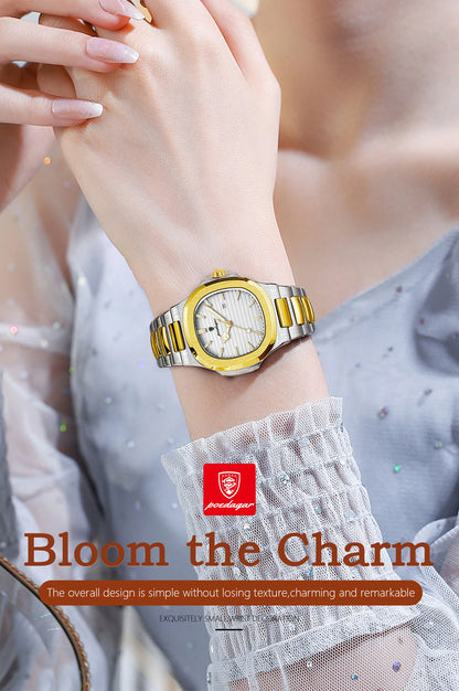 POEDAGAR Original Quartz Women Watch Stainless Steel Waterproof Luminous Ladies Watch Date Fashion Elegant Woman’s Watches Reloj