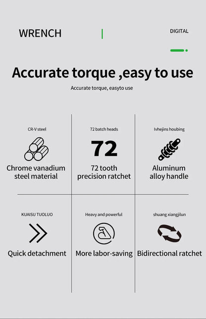 2.5-30N.m 10-120N.m 50-350N.m Torque Wrench 1/4 3/8 1/2 inch square head torque key ±3% High Accuracy Torque Wrench Professional