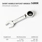 Short Handle Ratchet Spanner 6/7/8/9/10/11/12/13/14/15/16/17/18/19mm Fix Head Ratcheting Wrench Professional Spanner Hand Tools