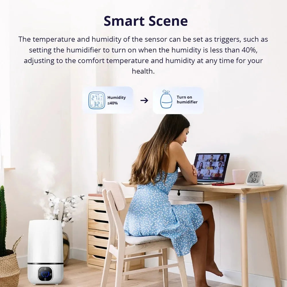 SONOFF SNZB-02D Zigbee Temperature Humidity Sensor SNZB 02D ZigBee Standard Compatible Smart Scene with ZBBrige-P Alexa