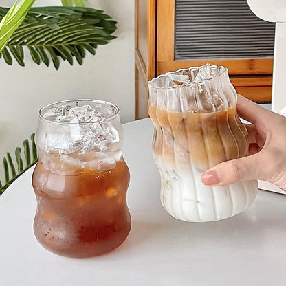 1/6pcs Japanese Glass Cup Milk Coffee Glass Mug Transparent Mug Beer Ins Water Drinking Cup Kitchen Accessory Water Glass Cups