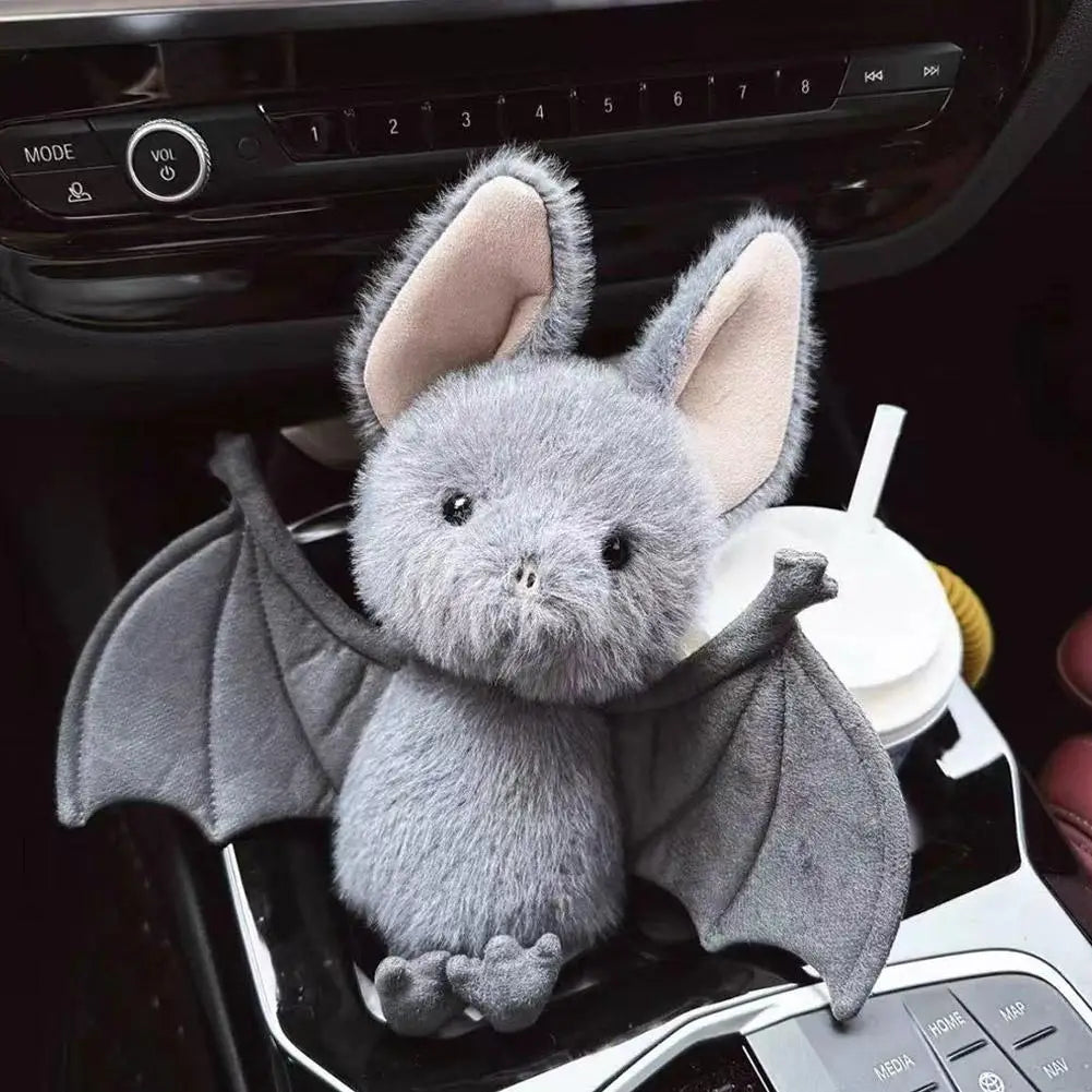 Cartoon Bat Plush Toy 20cm Bat Cartoon Funny Design Bat Plushies Soft Stuffed Grey Bat Stuffed Animal Car Decoration