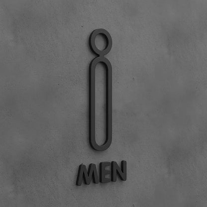 Matte Black Gold Toilet Sign Plate Acrylic 3D Wash Room Door Wall Label Sticker Wc BathRoom Signage Board Art Hotel Home Decor