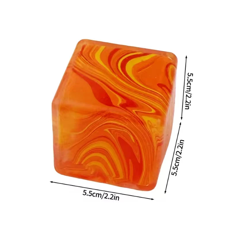 Squeeze Ice Cube Maltose Stress Relief Toys Sensory Desk Cube for Adults & Kids - Perfect Anxiety Relief Ornament