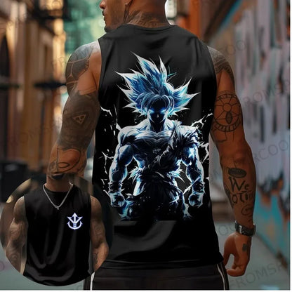 One Piece Men's Tank Top Japanese Anime Spring/Summer Sports Fitness Trend Casual Sleeveless Top
