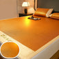 Ice Silk Summer Cooling Mat Natural Vine Foldable Double-Sided Bamboo Mat for 1.5/1.8m Bed Naked Sleeping Dormitory Home Use