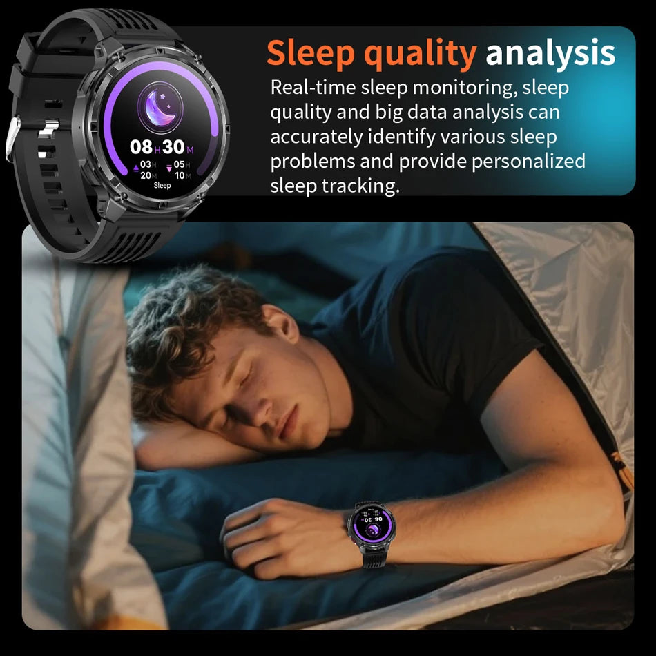 Military T-Rex 3 GPS Waterproof Smart Watch 1.46"HD AMOLED Built-in 6 Frequency Satellite Outdoors Sports Fitness Smart Bracelet