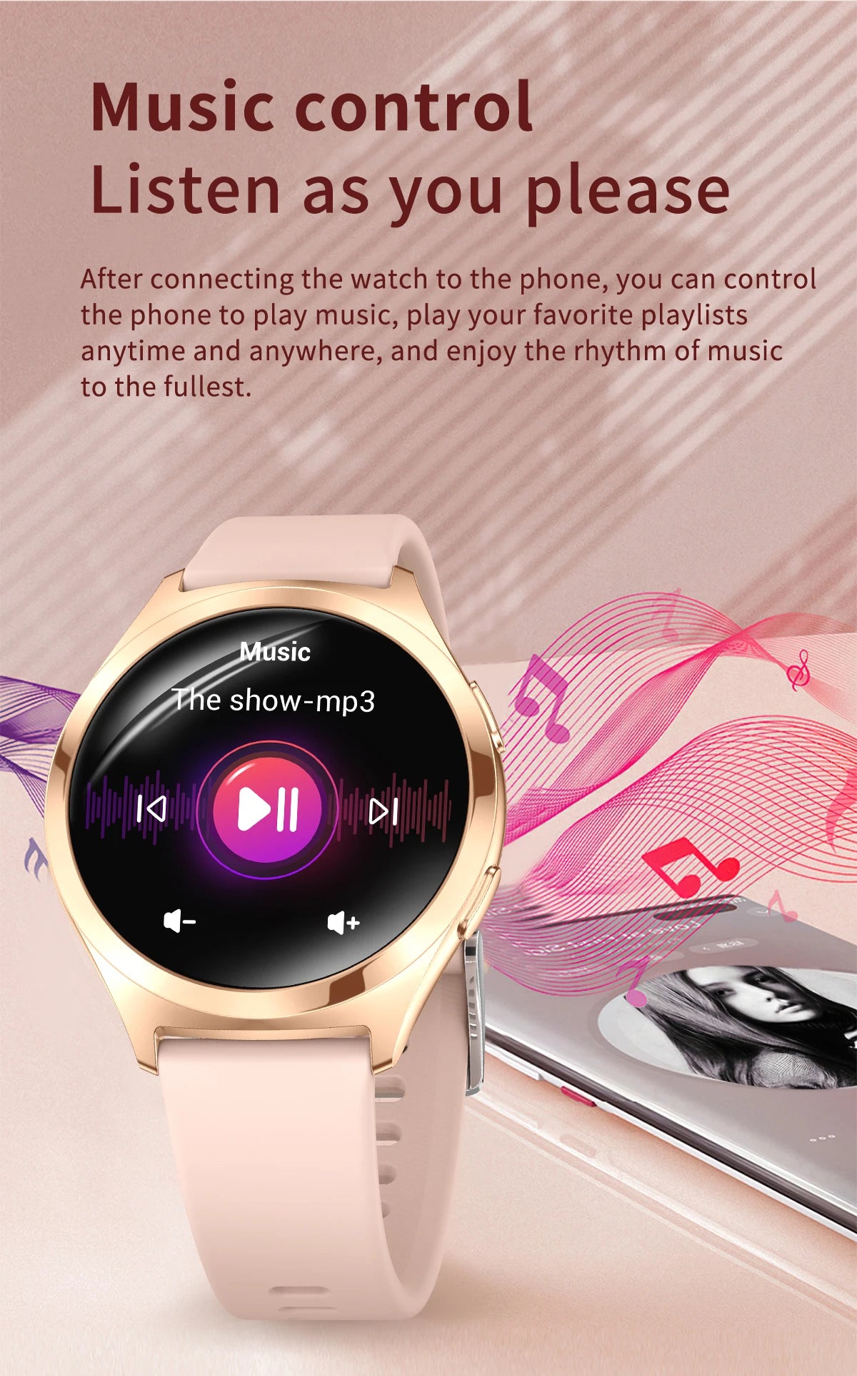 LIGE Luxury Smart Watch For Woman 1.27" Bluetooth Call Custom Dial Women's Bracelet Sports Health Monitor Smartwatch Ladies Gift