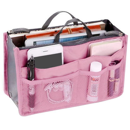 Multifunctional Bi-fold Storage Bag Large Capacity Makeup Bag with Mesh Grid Travel Storage Bag Mommy Bag Multi Pocket Cosmetic