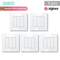 Bseed Zigbee Button Switchs Need Neutral Wire Tuya Smart Life Alexa App Control Glass Frame 86*86mm White Light Switch