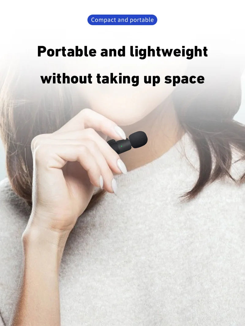 Wireless Microphone Bluetooth 2.4G Portable Audio Video Recording For Conferences Live Media Outdoor Gaming Phone Mic 2025