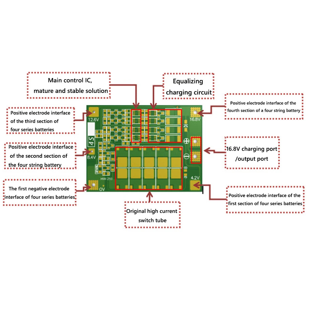 BMS 3S/4S 5A 10A 20A 25A 40A 60A Płytka zabezpieczająca ładowarkę do akumulatorów litowo-jonowych 18650 do wiertarki 12 V z funkcją wzmocnienia/balansu