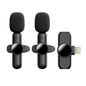 Basix 2.4G Wireless Stereo Lavalier Microphone Live Interview Outdoor Mini Noise Cancelling  for iPhone Android rotate Lapel Mic