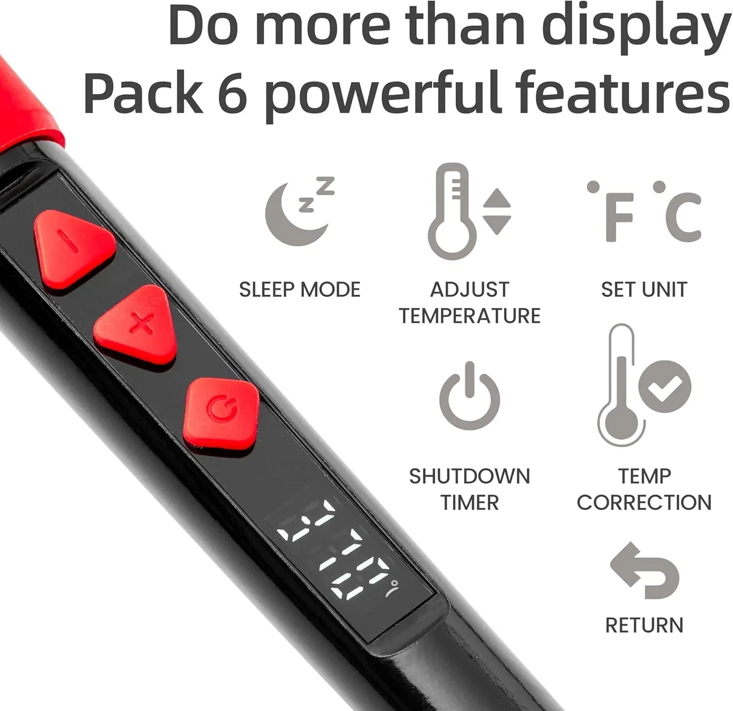60W LED Soldering Iron Kit, 21-in-1 Fast Heating, 5 Tips, Stand, Pump, Wire Stripper, for Electronics Repair DIY 120V