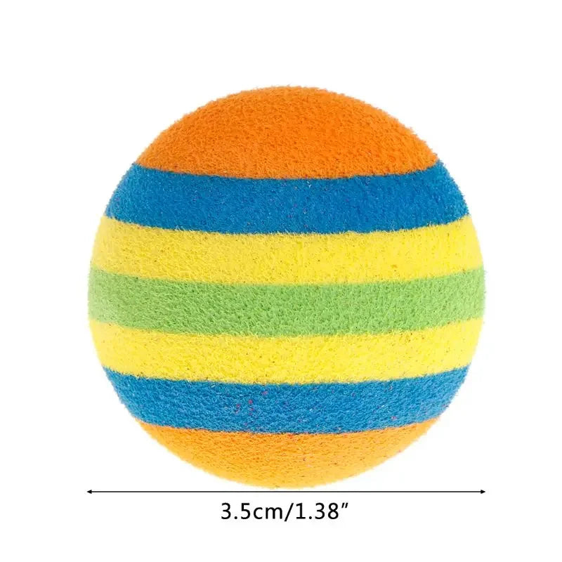 10Pcs Colorful Cat Toy Ball Interactive Cat Toys Play Chewing Rattle Scratch Natural Foam Ball Training Pet Supplies