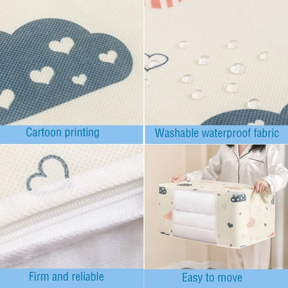 1pcs Quilt Storage Bag Dust-proof Wardrobe Quilt Clothes Organizer Household Blanket Zipper Sorting Bags Moving Bag Storage Bags