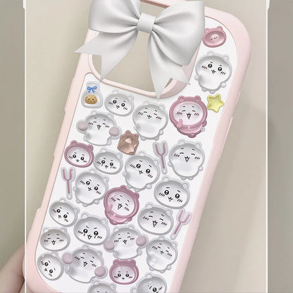 3D Cute 1/4pcs Crystal Stickers Chiikawa Usagi Phone Case Decoration Nail DIY Decorative Stickers for Notebook Laptop waterproof