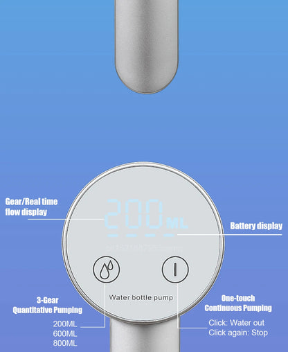 Electric Water Gallon Pump Automatic Smart Water Pump 19 Liters Bottle Foldable Desktop Rechargeable Drinking Water Dispenser