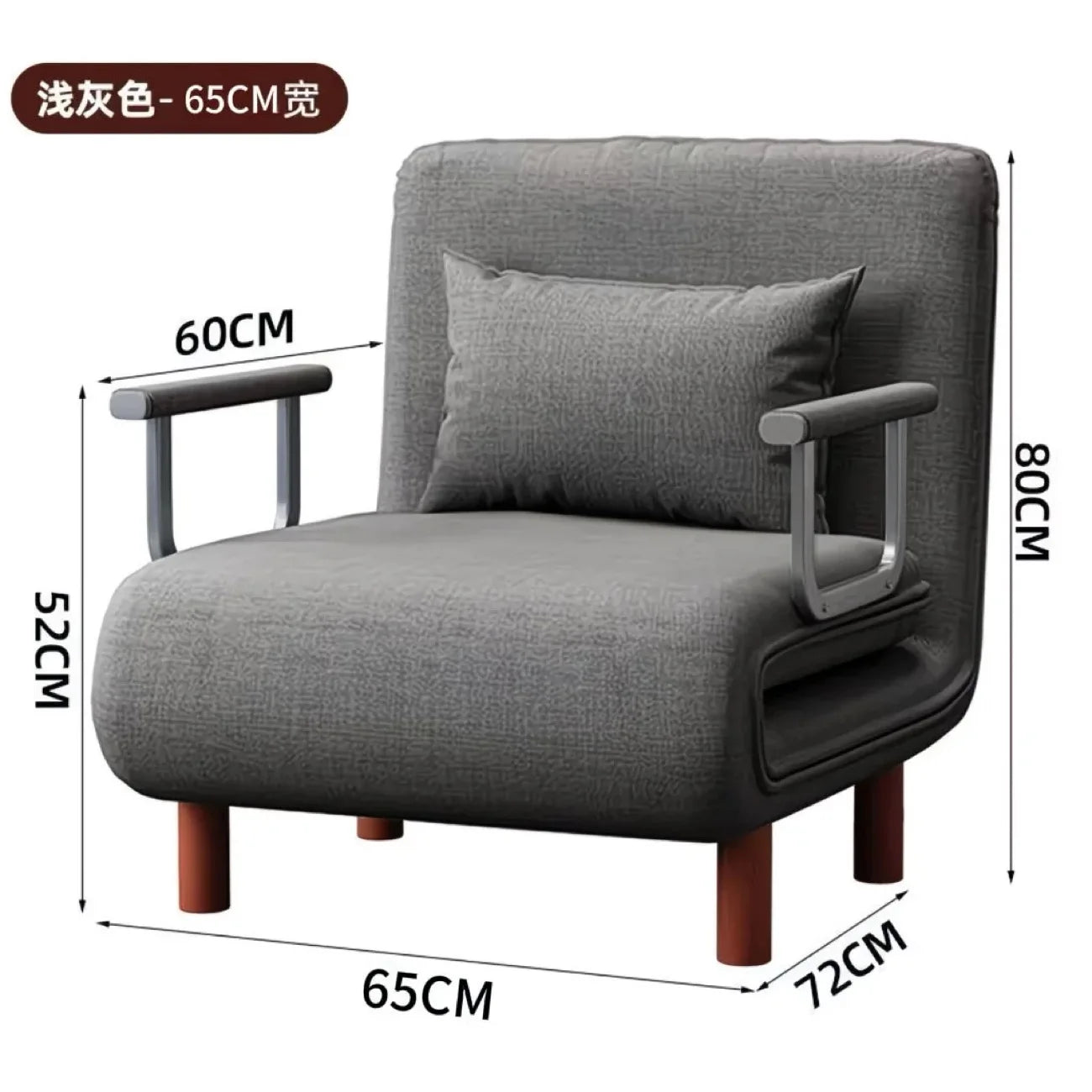 Folding Bed Sofa Bed Single Dual-Use Office Noon Break Bed Household Simple and Portable Small Foldable Recliner