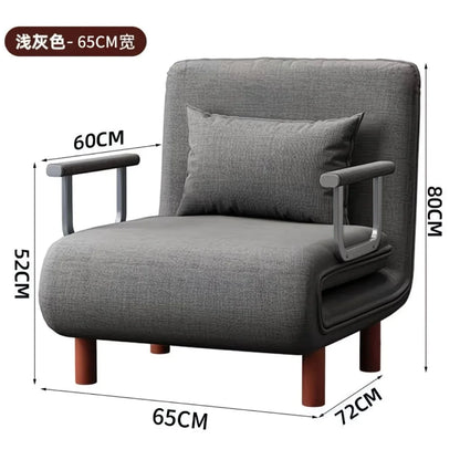 Folding Bed Sofa Bed Single Dual-Use Office Noon Break Bed Household Simple and Portable Small Foldable Recliner