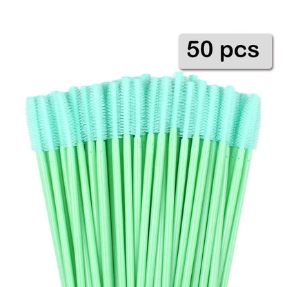 50pcs Silicone Mascara Wands Applicator Disposable Eyelash Brushes Comb Beauty Makeup Brush For Women Eyelash Extension tools