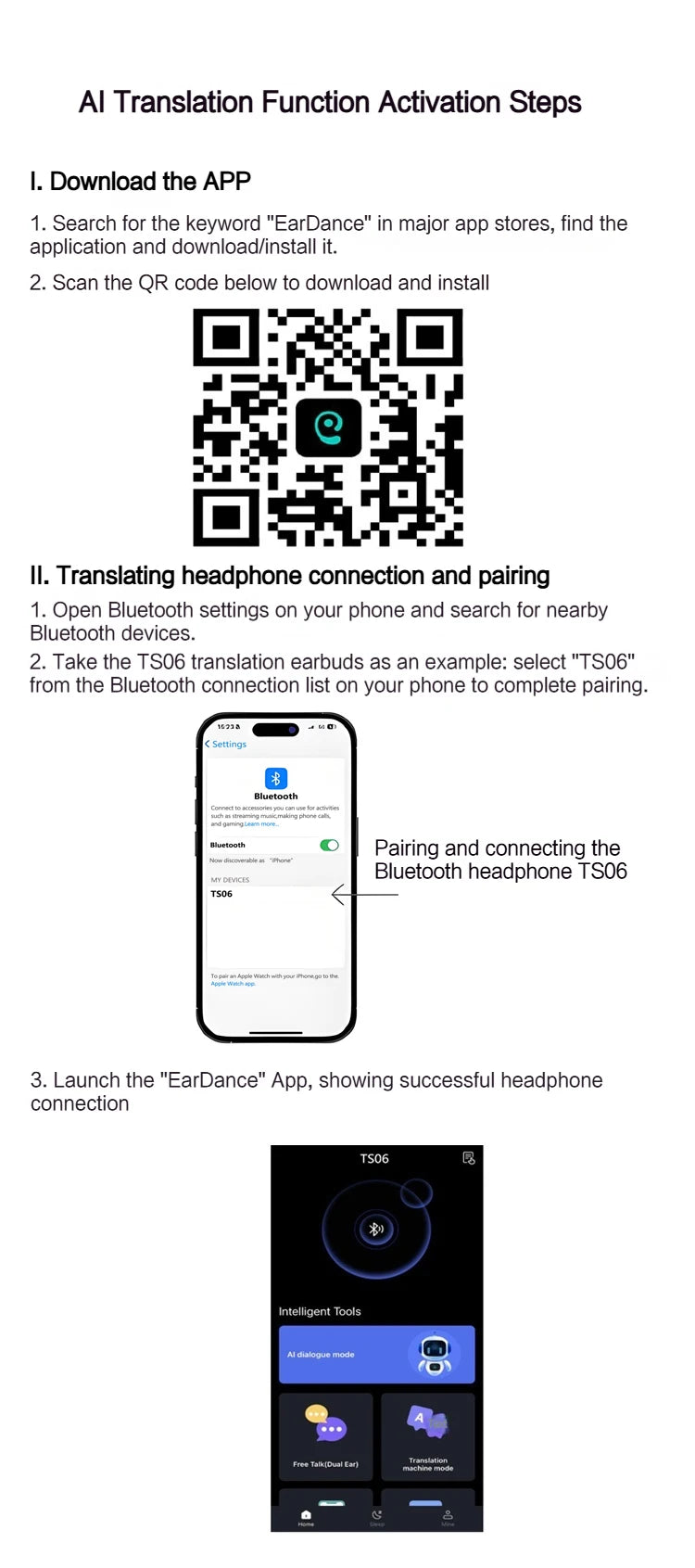 G16Pro AI Translator Earbuds 164 Languages Real Time 2-Way Translation Bluetooth Noise Cancelling HD Call for Trip