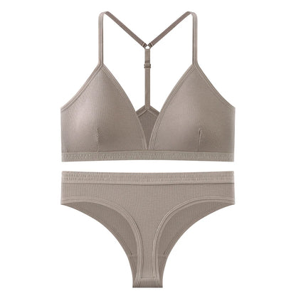 Women Bra Set Panties Sexy Push Up Bralette Female Fitness Seamless Underwear Sports Lingerie Brassiere Set Tank Crop Tops S-XL