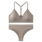 Women Bra Set Panties Sexy Push Up Bralette Female Fitness Seamless Underwear Sports Lingerie Brassiere Set Tank Crop Tops S-XL