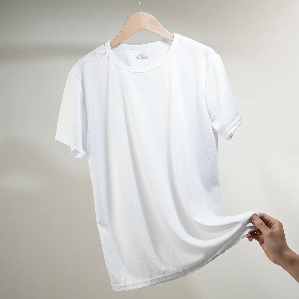 Men's Quick Dry Short Sleeve Sport T Shirt Gym Jerseys Fitness Shirt Trainer Running T-Shirt Boy Teenager Breathable Sportswears