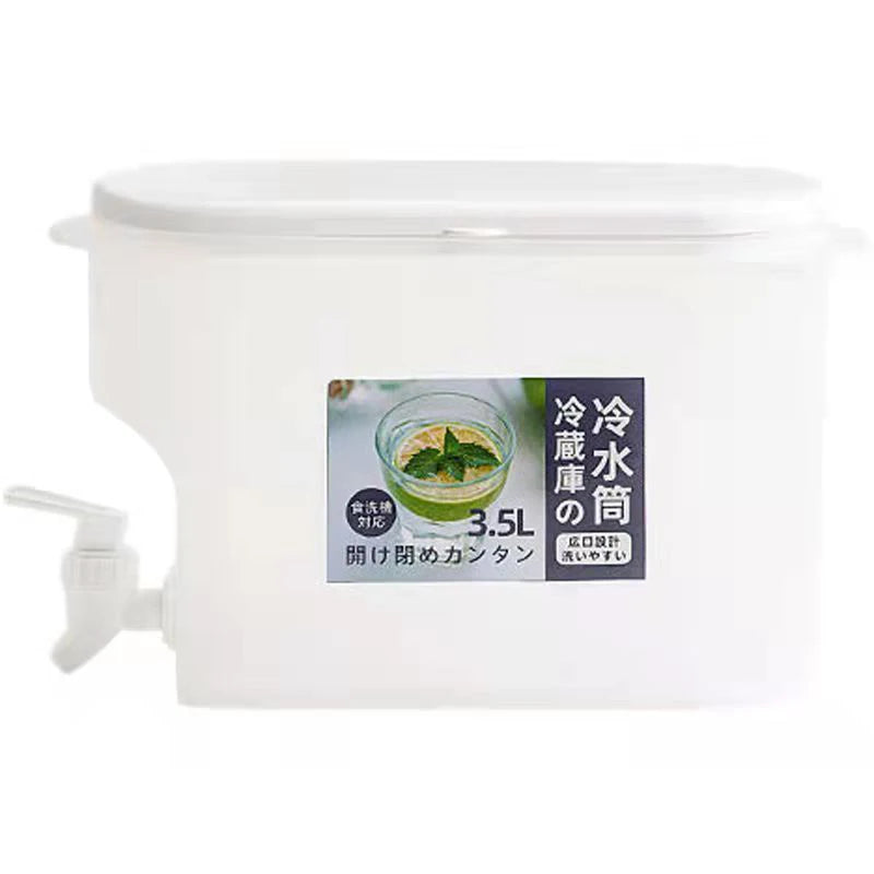 Water Kettle With Faucet Beverage Dispenser Cold Juice Lemonade Drinks Bucket Liquid Storage Tank Outdoor Fridge Organizers