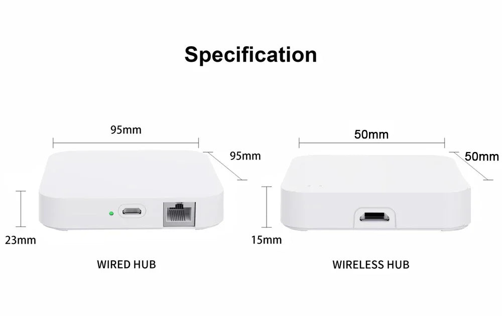 Tuya ZigBee 3.0 Smart Hub, Wireless/Wired Gateway Bridge for App Voice Remote Control, Works with Alexa Google Home Assistant