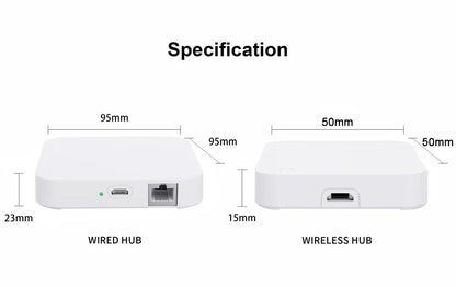 Tuya ZigBee 3.0 Smart Hub, Wireless/Wired Gateway Bridge for App Voice Remote Control, Works with Alexa Google Home Assistant