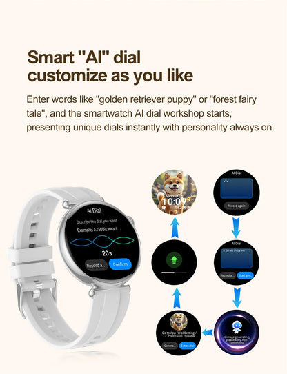 Smartwatch zdrowotny klasy pielęgniarskiej dla kobiet z ekranem AMOLED HD, wodoodpornością IP68, ciśnieniem krwi, połączeniami BT – modny zegarek dla kobiet