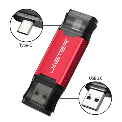 TYPE-C USB Flash Drive 128GB USB-C Memory Stick Business Gift Pen Drive 64GB 32GB Black Blue Golden Pendrive 16GB 8GB 4GB 128MB
