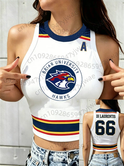 Summer Women's Off Campus Briar University Tank Top T-shirt Crop Vest Top Tees Graham 44 22 DI LAURENTIS 66 Not Suitable For Men