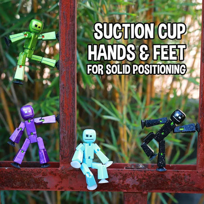 Suction Cup Sucker Sticky Robot Toys Collectable Action Figures Toy Create Stop Motion Animation Great for Kids Ages 4+