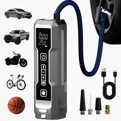 6 in 1 Car Jump Starter Tire Inflator with TPMS Portable Vacuum Cleaner Emergency Battery Booster Air Compressor LED Work Light