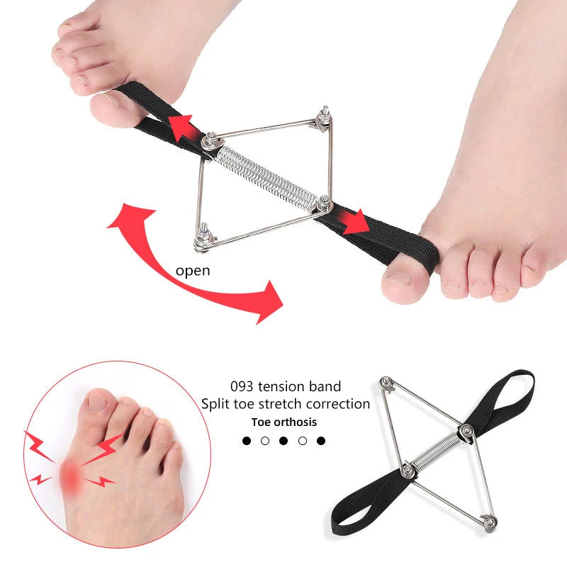 Toe Straightener Hallux Valgus Corrector Belt Foot Stretch Recovery Training Exerciser Strap Thumb Elastic Band Foot Tools