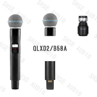 Qlxd B58 Headband Lavalier Professional Wireless Microphone Set Stable Transmission Suitable for Stage Performance Equipment