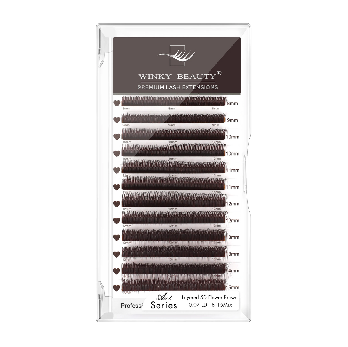 winky beauty 5D Multi Layer Flora Eyelashes Extensions Natural Black LC/LD Curl Lashes Premade Volume Flowering Eyelashes Makeup