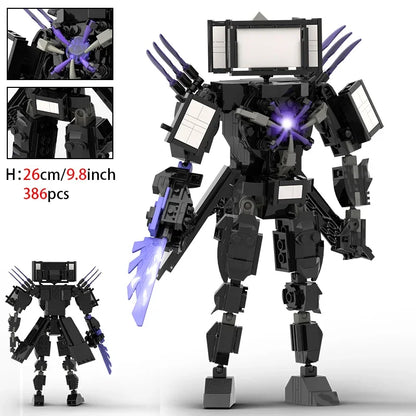 Moc Skibidi Toilet Figures Model Blocks Titan Cameraman Speakerman Construction Toys Party Halloween Decoration Boys Gifts