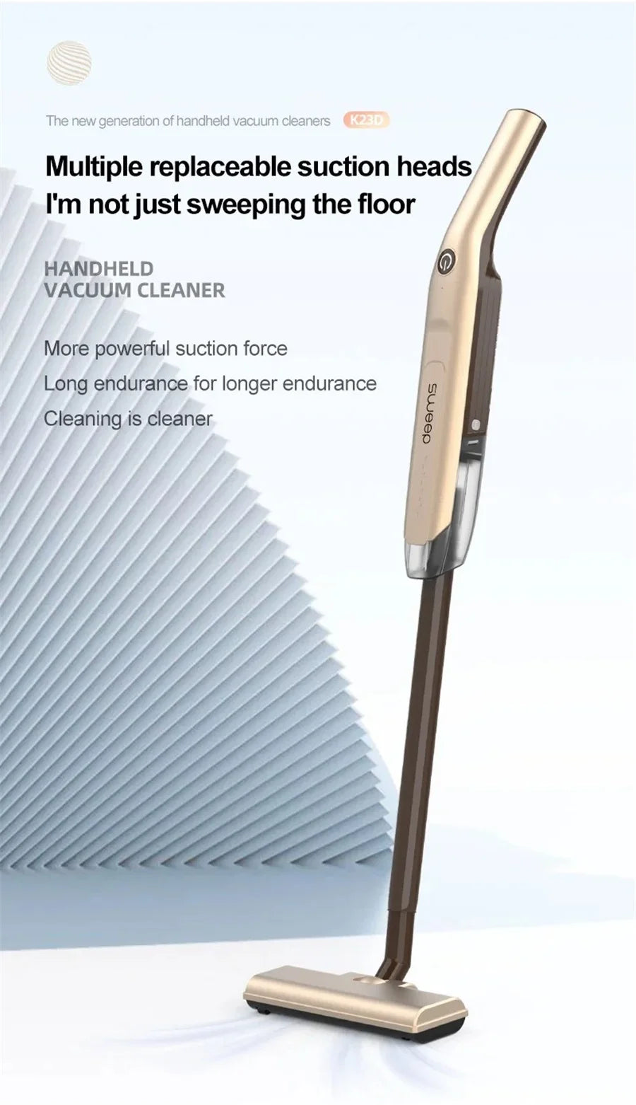 Wireless Handheld Vacuum Cleaner 20000Pa Strong Suction Lightweight Deep Cleaning for Home Pet Hair Car Floor Sweeping Tool